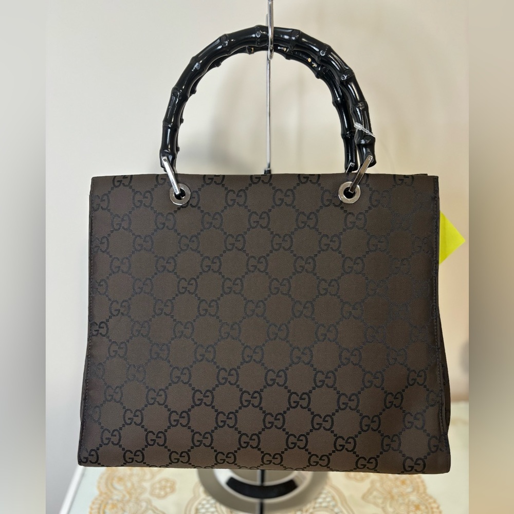EUC - Gucci Brown Bamboo Handles Tote